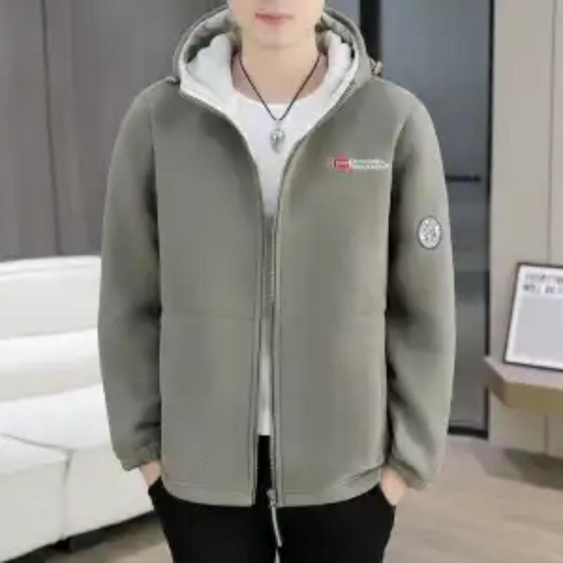 Fashionable Outdoor Coldproof Fleece Jacket Men's Hooded Autumn and Winter Warm Polar Fleece Coat Jacket