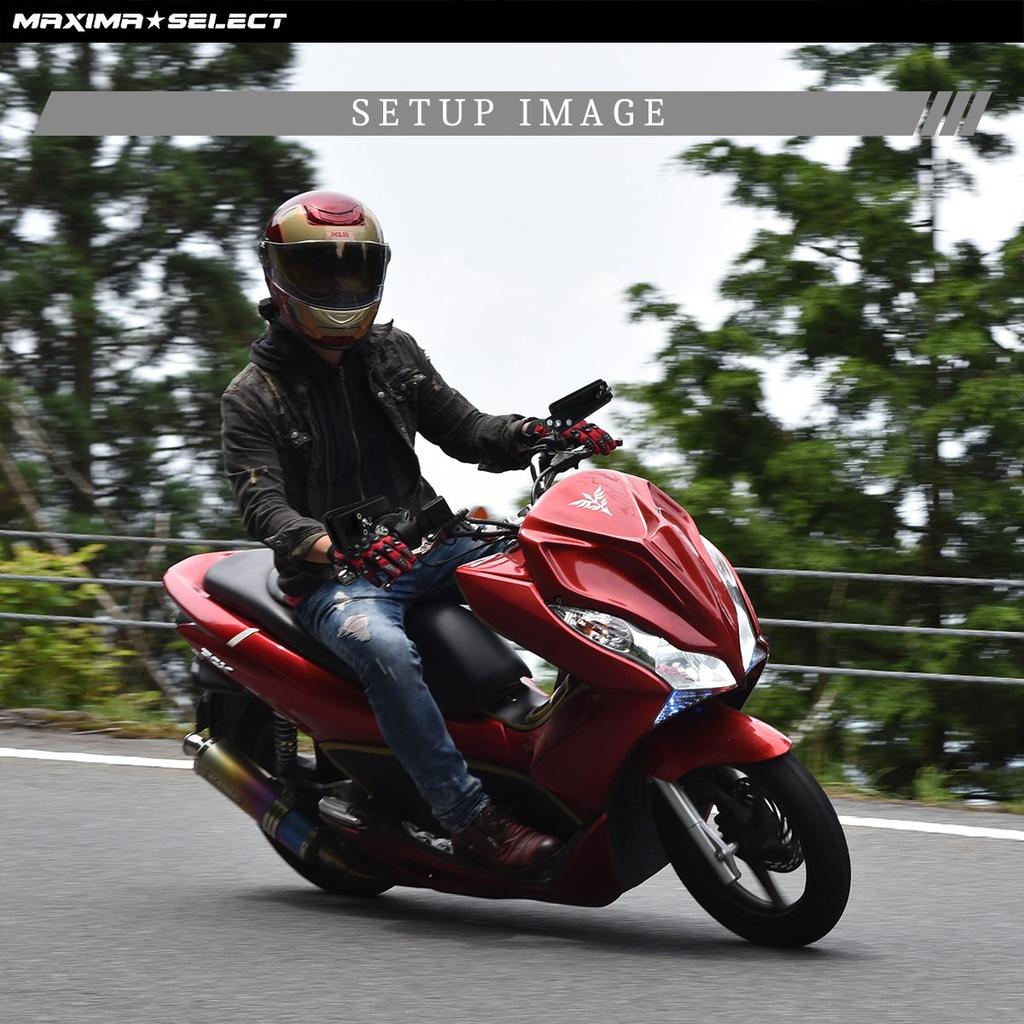 Aluminum Motorcycle Mirror [MAXIMASELECT] Black Mirror Custom Mirror Positive Screw 0.4 Inch (10 Mm)