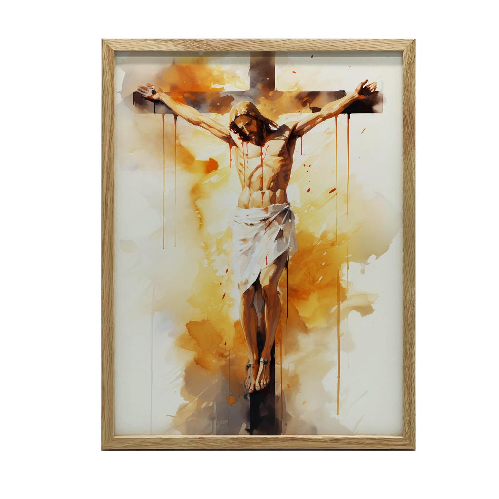 Love On the Cross - Jesus Dying On the Cross Love On the Cross - Jesus Dying On the Cross, 30X40 Cm, Unframed, Premium Canvas On Stretcher
