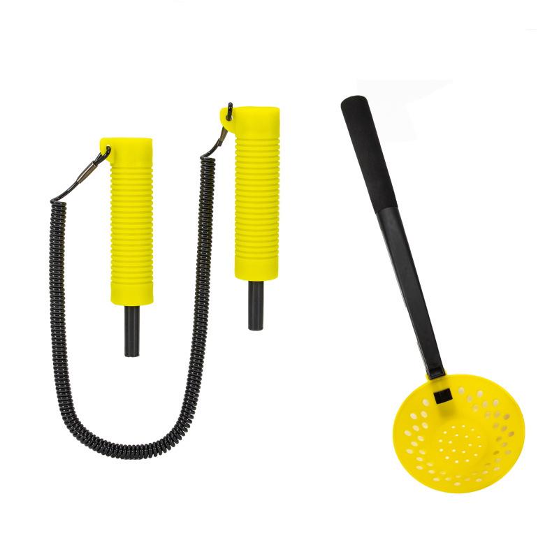 Winter Ice Fishing Rescue Kit: Telescopic Ice Axe, High-Strength Scoop, Crampons, Shoe Covers & Whistle Combo.