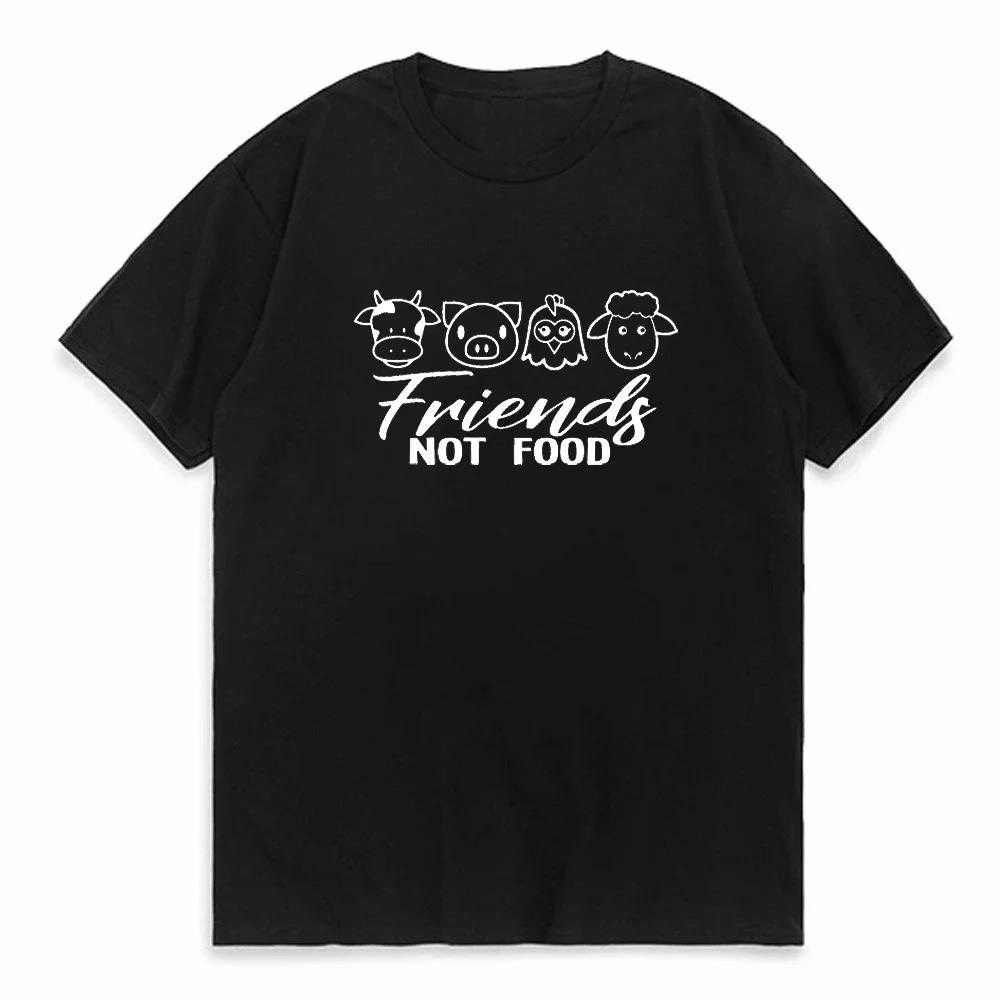 Animals Are Friends Not Food Tshirt Unisex Harajuku Cow Print TShirt Graphic Tshirt For Unisex Tshirt Tee Gift For Vegan Shirt