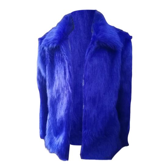 

Мужское пальто из искусственного меха с отворотом, с длинным рукавом, с отворотом, термоизоляционное, ветрозащитное, повседневное, универсальное, верхняя одежда, повседневная одежда M королевский синий