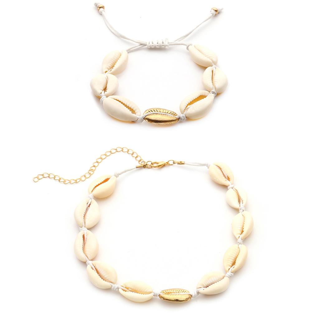 Personalized Versatile Hawaiian Vacation Necklace Pure Handmade Short Shell Necklace Set Combination Women