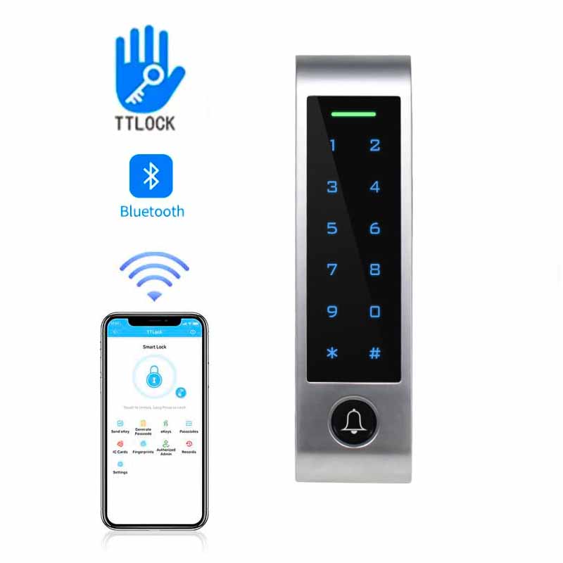 IP66 Outdoor Standalone Blue-tooth Access Control System Doorbell Gym School Villa Smart Access Control Keypad APP Manage User