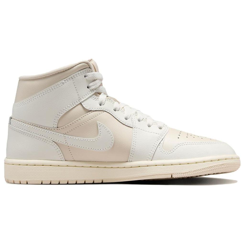 Air Jordan 1 Mid Legend Light Brown Women Sneakers Cream Muslin Sail BQ6472-201