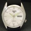 VINTAGE SEIKO 5 AUTOMATIC 7009A JAPAN MENS SILVER COLOR DIAL WATCH a701573-5 R206b-a701573