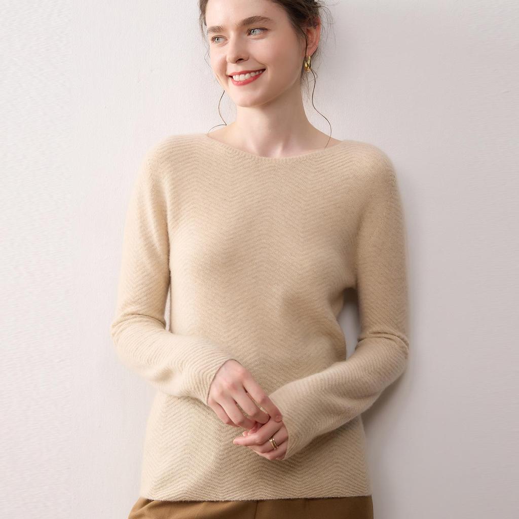 Women's 100% Pure Cashmere Sweater - New Arrival Warm Knit Base Shirt