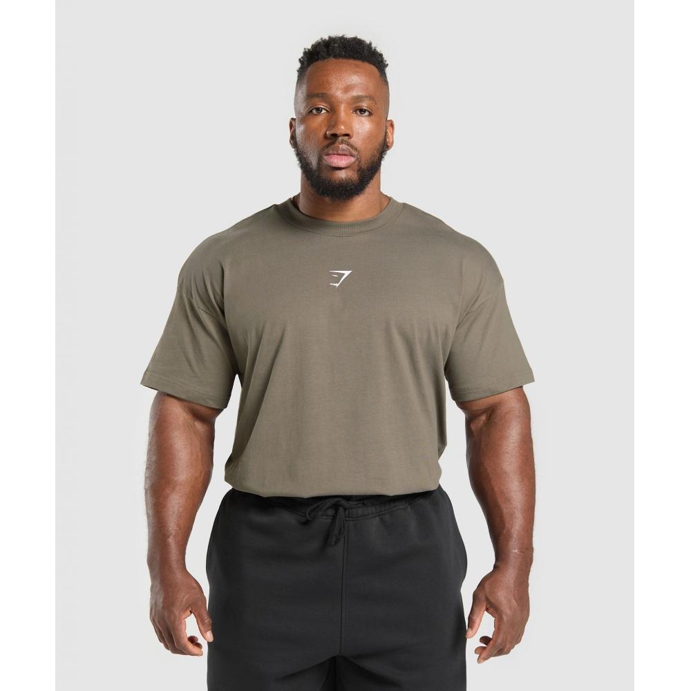 Gymshark Training DepT. T shirT Camo Brown A1b1l Nby9