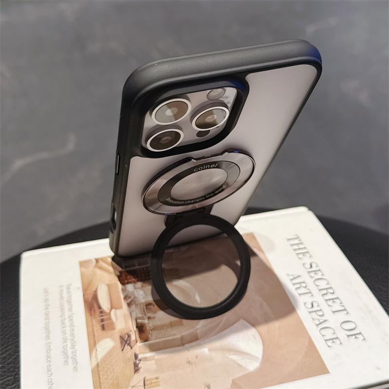 Applicable To Apple 16 ProMax Skin sensitive Magnetic Suction Bracket Mobile Phone Case IPhone 15 Advanced Matte Anti Fall Protection Case