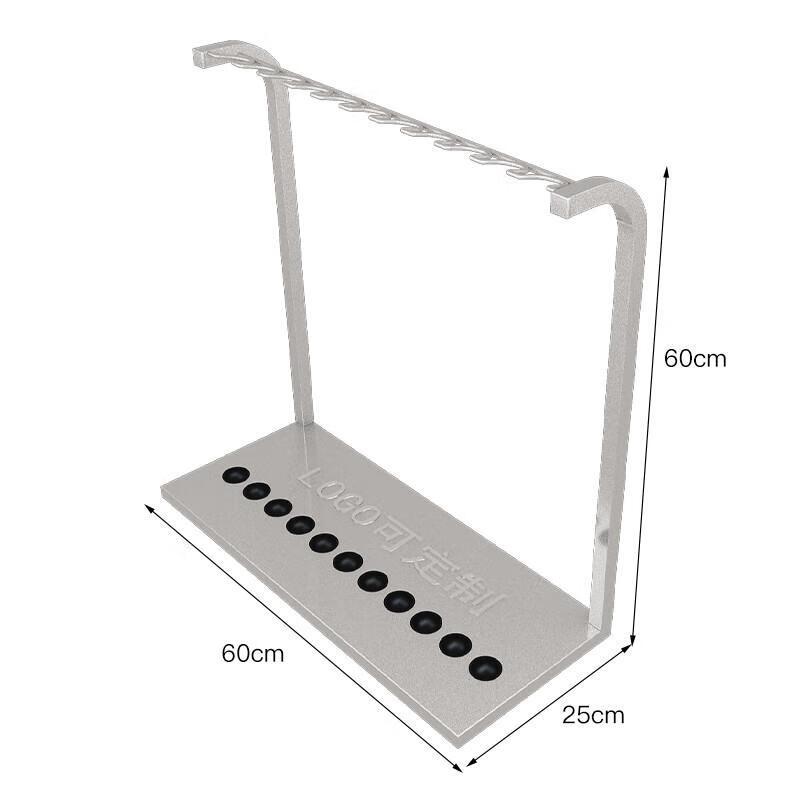 Jundingying Nano Silver 11-Hole Vertical Billiard Cue Rack