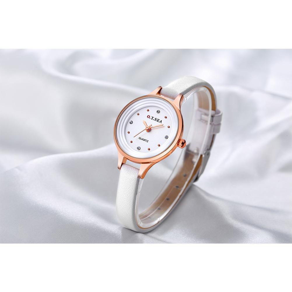 Leather Watches Women Ladies Crystal Dress Quartz Wristwatches Female Clock Gifts