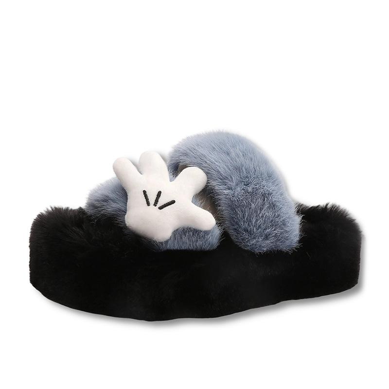 

Mao Mao тапочки женские 2025 осень-зима новые милые мультяшные на толстой подошве нескользящие легкие домашние комнатные односимвольные хлопковые мопы 40 синий
