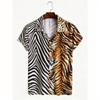 Camicia Estiva Stampa Leopardo Zebra Abbigliamento da Vacanza Hawaiana Moda Maschile Camicia Stile Spiaggia Camicia Quotidiana da Uomo e Donna