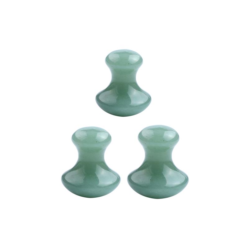 3pcs Natural Jade Mushroom Crystal Gua Sha Stone Facial Massager Quartz Scraping Massage Tool SPA Acupuncture Relaxing Tool