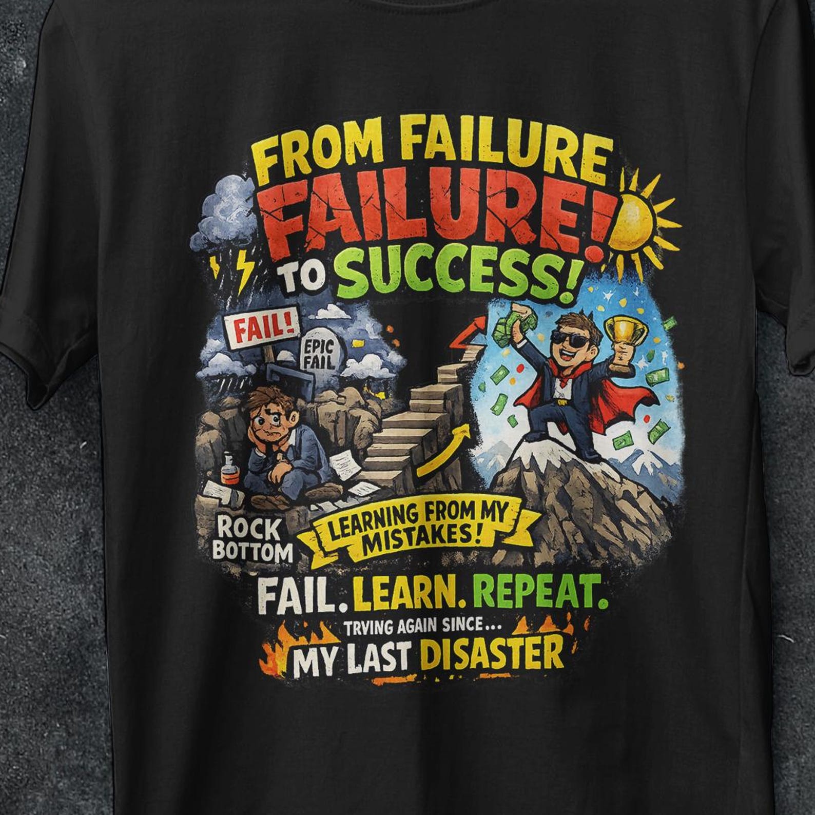 Failure is not an option, Trendy, Failure is always an option, Humorous Sayings, mythbusters shirt,Funny Sarcastic Shirt,Attitude,Snarky Gag S