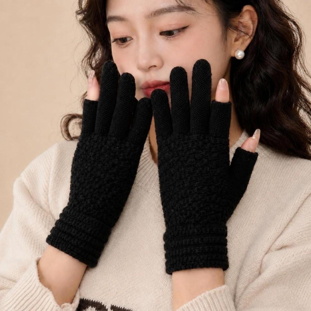 Warm Winter Knitted Gloves Elastic Cycling Gloves New Touch Screen Gloves Outdoor