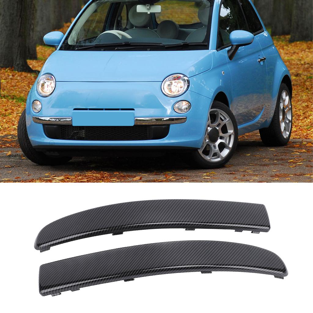 1 Pair Front Bumper Moulding Lower Trim 735455057 Carbon Fiber Pattern Fashionable Front Bumper Lowe