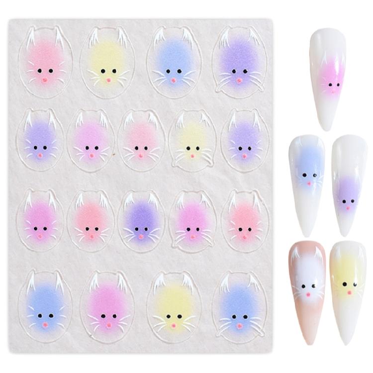 

1Sheet Cat Nail Stickers for Nail Art,3D Cat Nail Art Stickers for Nail Designs 1