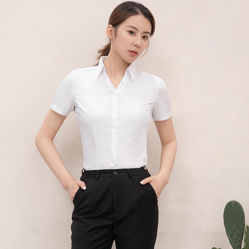 

Trueman Women s Summer V-Neck Short-Sleeve Work Uniform Set L
