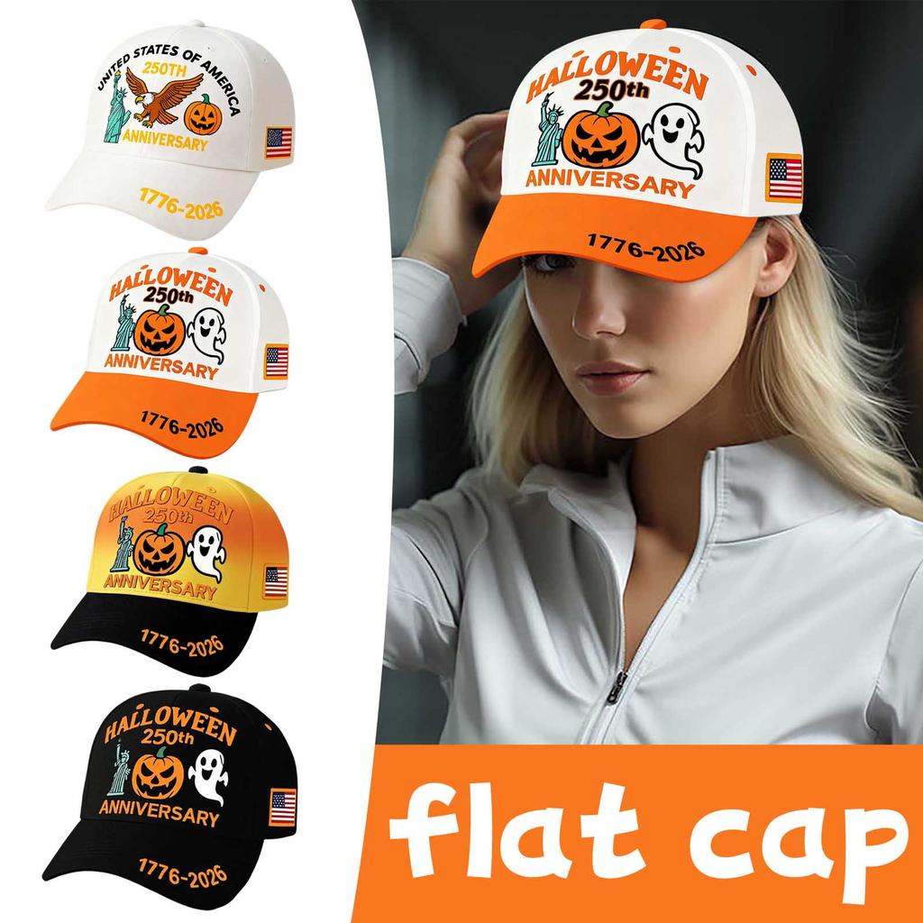 250th Anniversary Hat Halloween Pumpkin 250th Anniversary Commemorative Hat Baseball Hat Girl Boy
