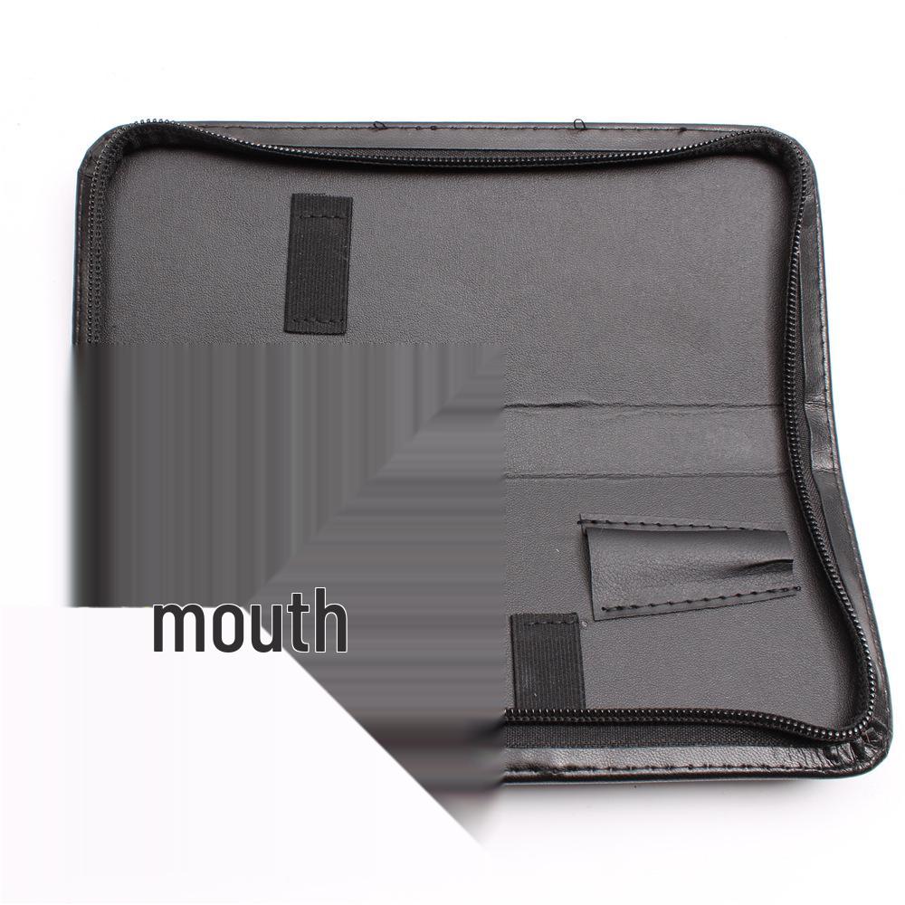 Black Hairdressing Scissor Pouch, Barber 2-Slot Tool Bag