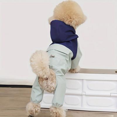 Yousheng Dog Raincoat Waterproof Snap Closure Dogs Rain Jacket Hooded Adjustable Puppy Raincoat with Leash Hole for Small Medium Dogs Outdoor