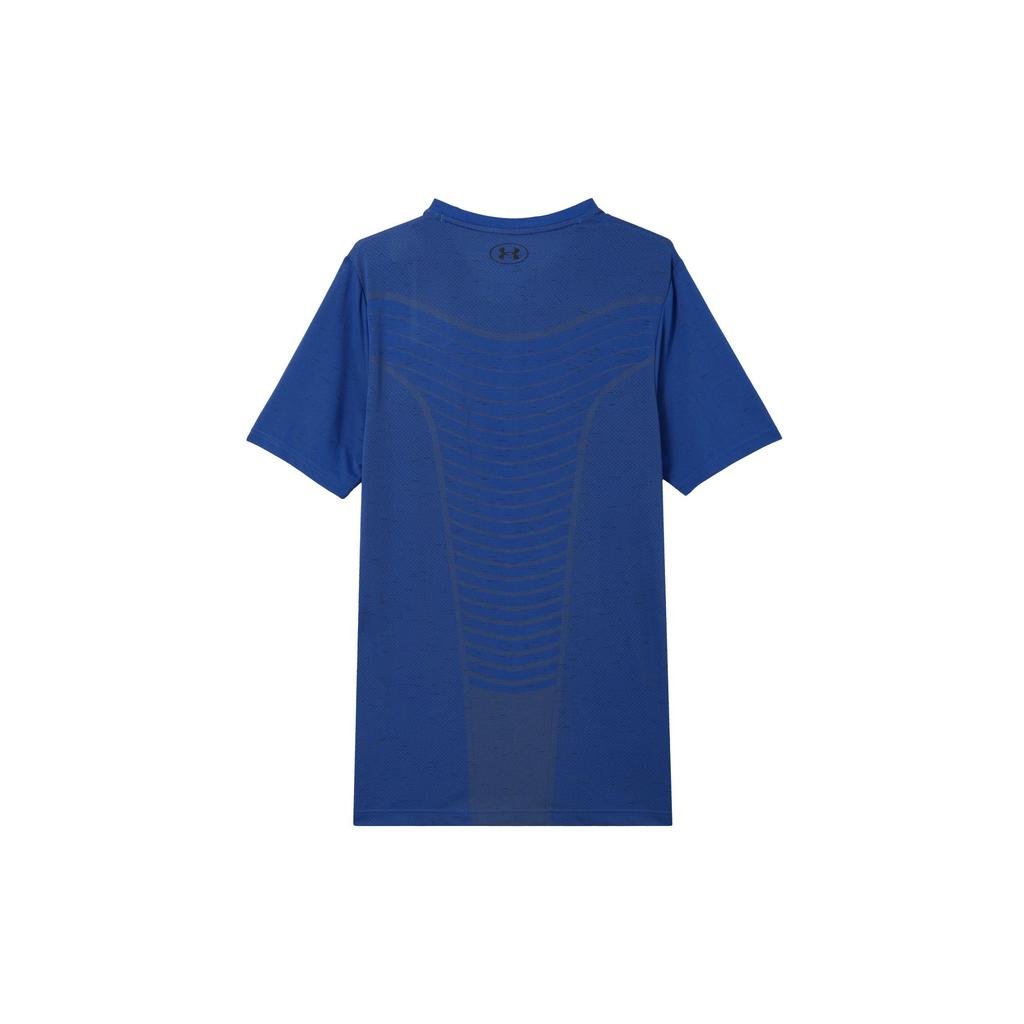 Under Armour Training Slim Fit Crew Neck Short Sleeve T-Shirt Men Tops Blue 1351450-400