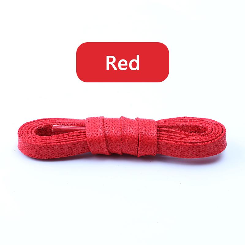 1 Pair Flat Shoelaces Waxed Cotton 0.8CM Width Waterproof Shoe Laces Unisex Boots Casual Sneakers Shoelace Leather Laces Shoes