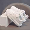 Kids' High-Top White Sneakers: Boys' Sports Shoes and Girls' Skate Shoes with Velvet Lining