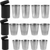 Stainless Steel Cups Mini Set Outdoor Practical Travel Whiskey Glass Portable Drinkware 30ml/170ml Kitchen Dining Bar Home Tools