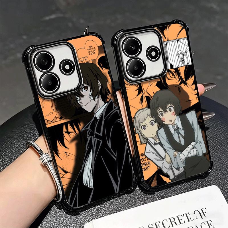Bungo Stray Dogs Manga Soft Phone Case For Xiaomi Redmi Note 14 15 Pro Plus 13 12 11S 11T 5G 10 9S 9 Plating Anti-Fall Fundas