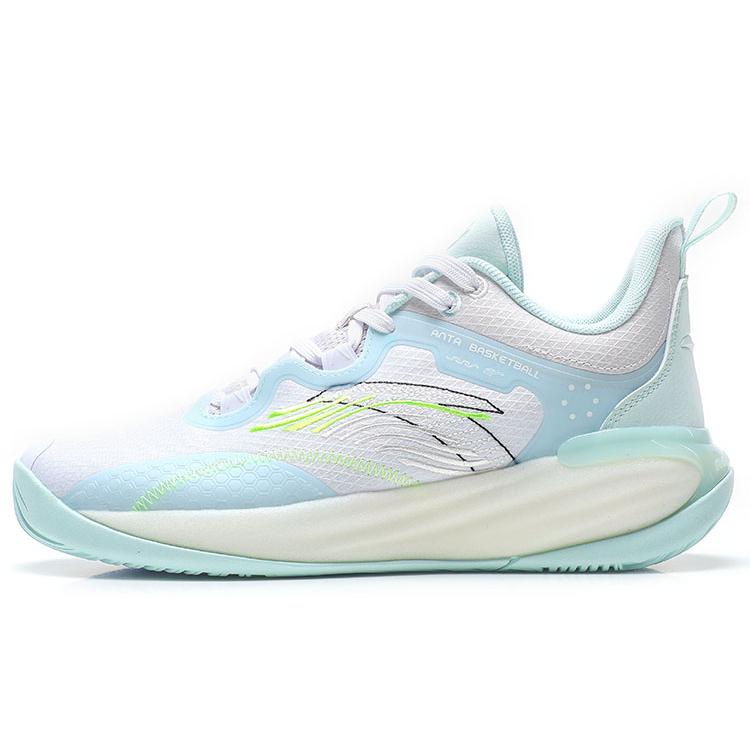 

Новые баскетбольные кроссовки Anta с амортизацией, противоскользящие и износостойкие, с низким верхом, мужские, бело-зелено-серые 112221604Q-3 44.5