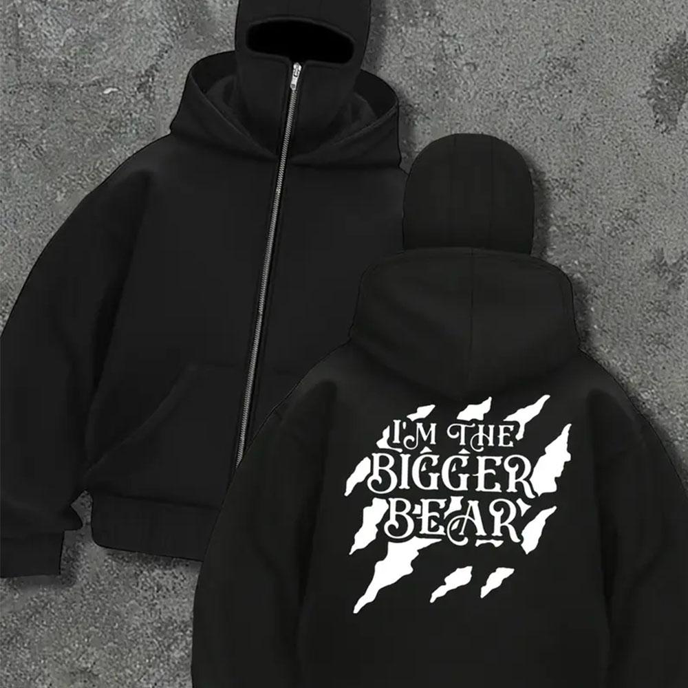 Pánská mikina na zip s potiskem vzoru King, cool černá bunda, sportovní a ležérní volná podzimní/zimní mikina v retro módním stylu