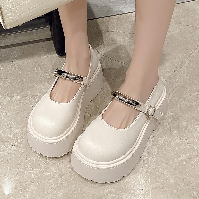 Fashion Ladies Shoes 2025 Brand Shallow Women's High Heels Fashion Buckle Strap New Round Toe Best Seller Comfortable Platform Heels