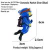 Blue Diver Fish Tank Ornament Set - Floating Aquarium Decoration Gift