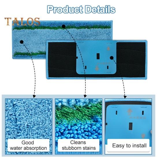 8Pcs Mop Pads Wear Resistant Highly Absorption Washable Reusable Microfiber Deep Clean Mop Pads for Irobot Braava Jet M6