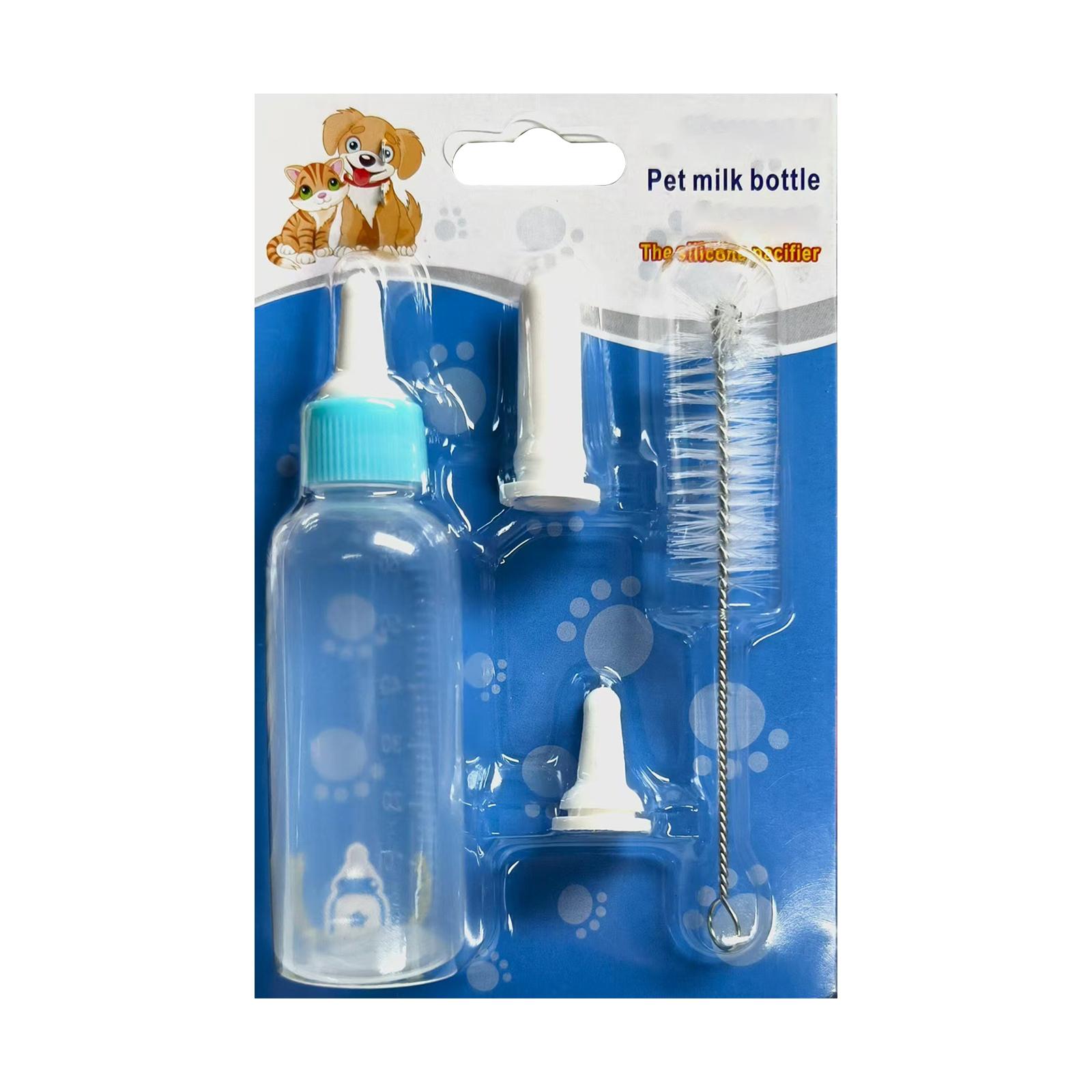 

Pet Bottle For Newborn Kittens & Puppies | Feeding Bottle With Soft Nipple For Small Cats And Dogs One Size