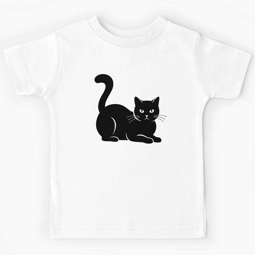 Black Cat Kids T-Shirt 100