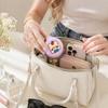 Cute Bear Foldable Hair Brush with Mirror, Compact Travel Detangling Hairbrush, Portable Pocket Hair Comb for Women, School, Office & Travel
