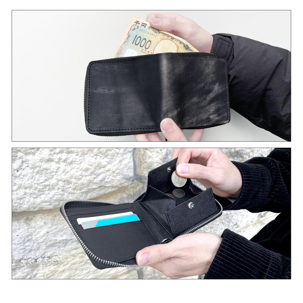 Trendy Yamagishi Genuine Bridle Leather Bloom Leather Wallet, Made In England, Bifold, Round Zipper, Compact, Luxury, Dark Green, for Men and Women