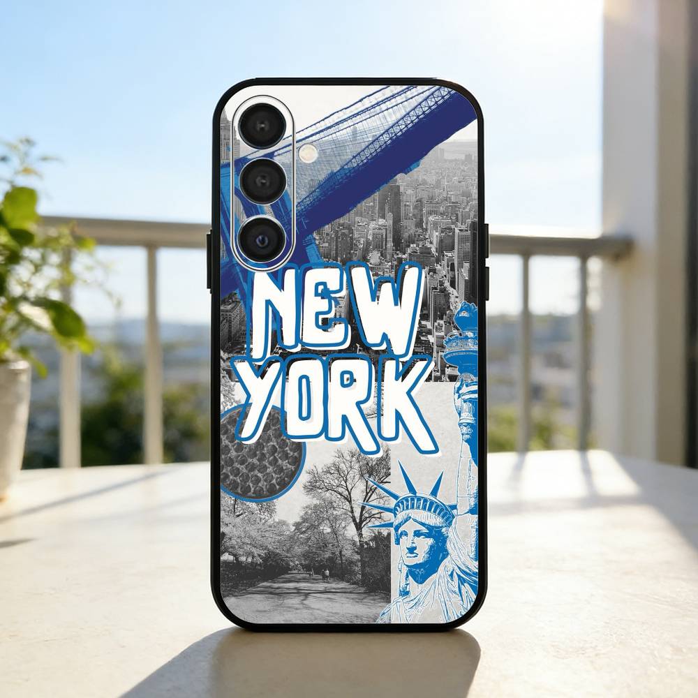 Lovely City N-New Y-York  Phone Case For Samsung  A73,A21s,A22,A31,A32,A52,A53,A71,A80,Soft Black Shell