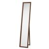 VECELO Full-Length Mirror, Stand Mirror, 150*25cm, Walnut, Foldable, Stand-Up Mirror, Wooden Frame, Shatterproof, Simple Design