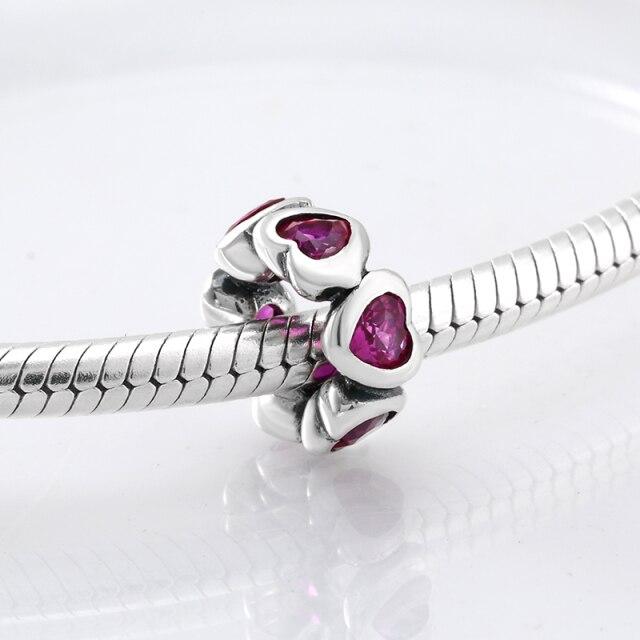 Perles fines en argent sterling 925 de forme ronde La famille est là où l'amour grandit Perles fines à faire soi-même adaptées aux bracelets à breloques originaux Fabrication de bijoux