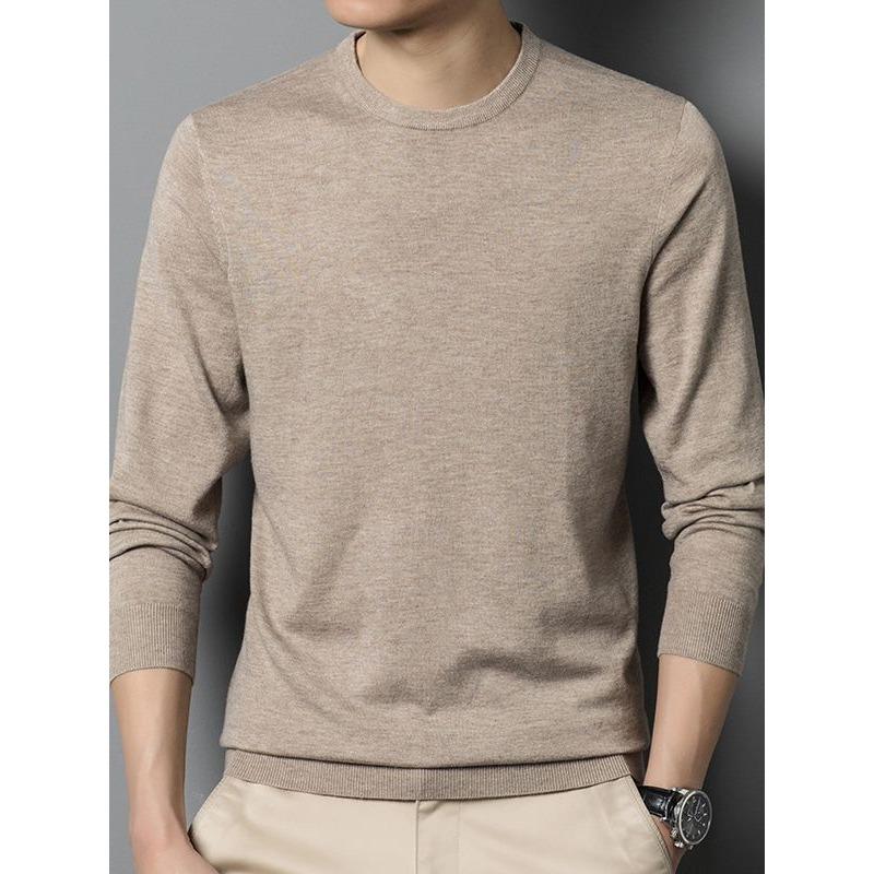 Кардиган мужской однотонный тонкий вязаный свитер весна и осень новый мужской круглый — фото 6