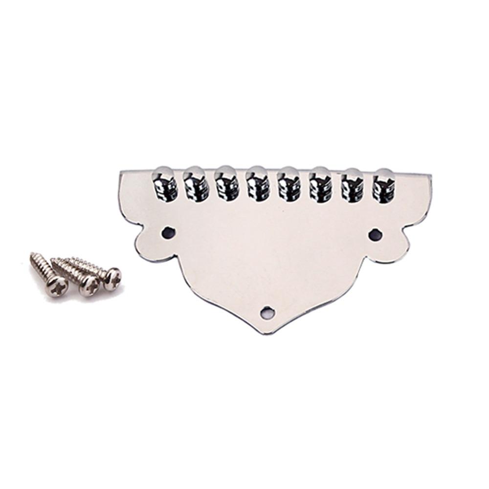 Metal Material Mandolin Tailpiece Silver Mandolin Bridge Replacement For Mandolin Instrument