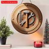 2D Flat 20cm 1pc Dad Father's Day Hammer Wrench Ruler Elements Round Wooden Wall Hanging Decor Present, A Surprising and Retro Wooden Pendant Gift