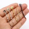 50pcs Hairpins Hair Clips Base Setting 7mm Inner Size Cabochons Flat Bezel Tray 44mm Length DIY Hairpin Jewelry Making Findings
