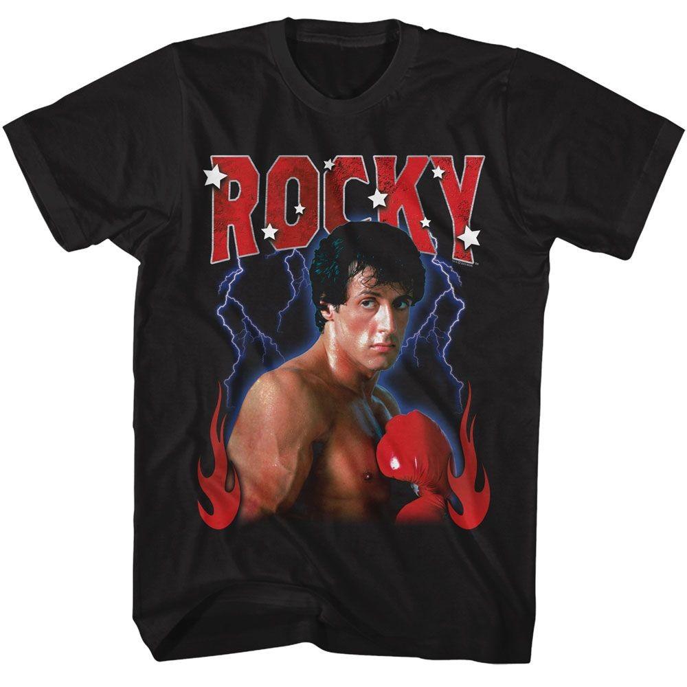 Rocky Lightning Flames Movies Shirt Unisex T-Shirt XXL
