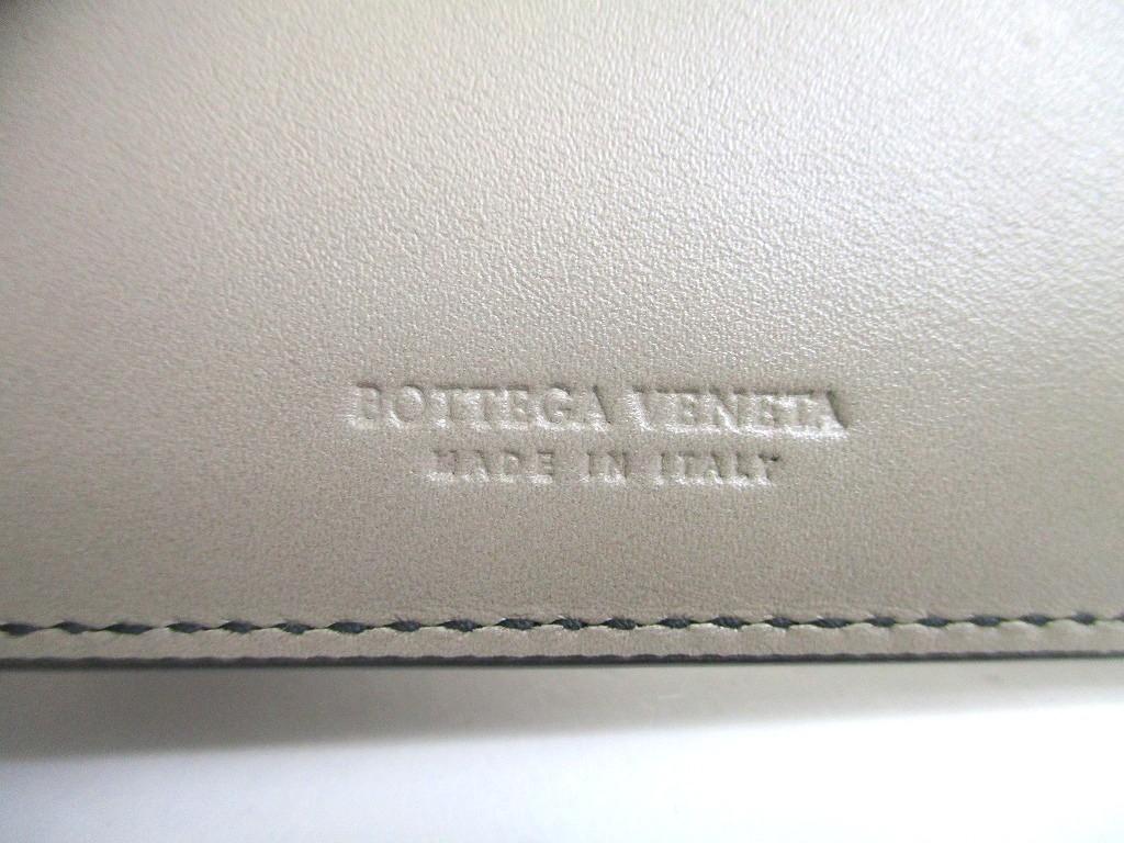 Authentic BOTTEGA VENETA Intrecciato Gray Leather Bifold Wallet Compact Wallet #a884  Refurbished