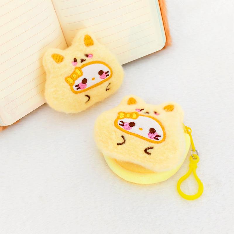 Cartoon Cute Kitty Coin Purse: Kids' Mini Wallet & Earphone Case Plush Gift